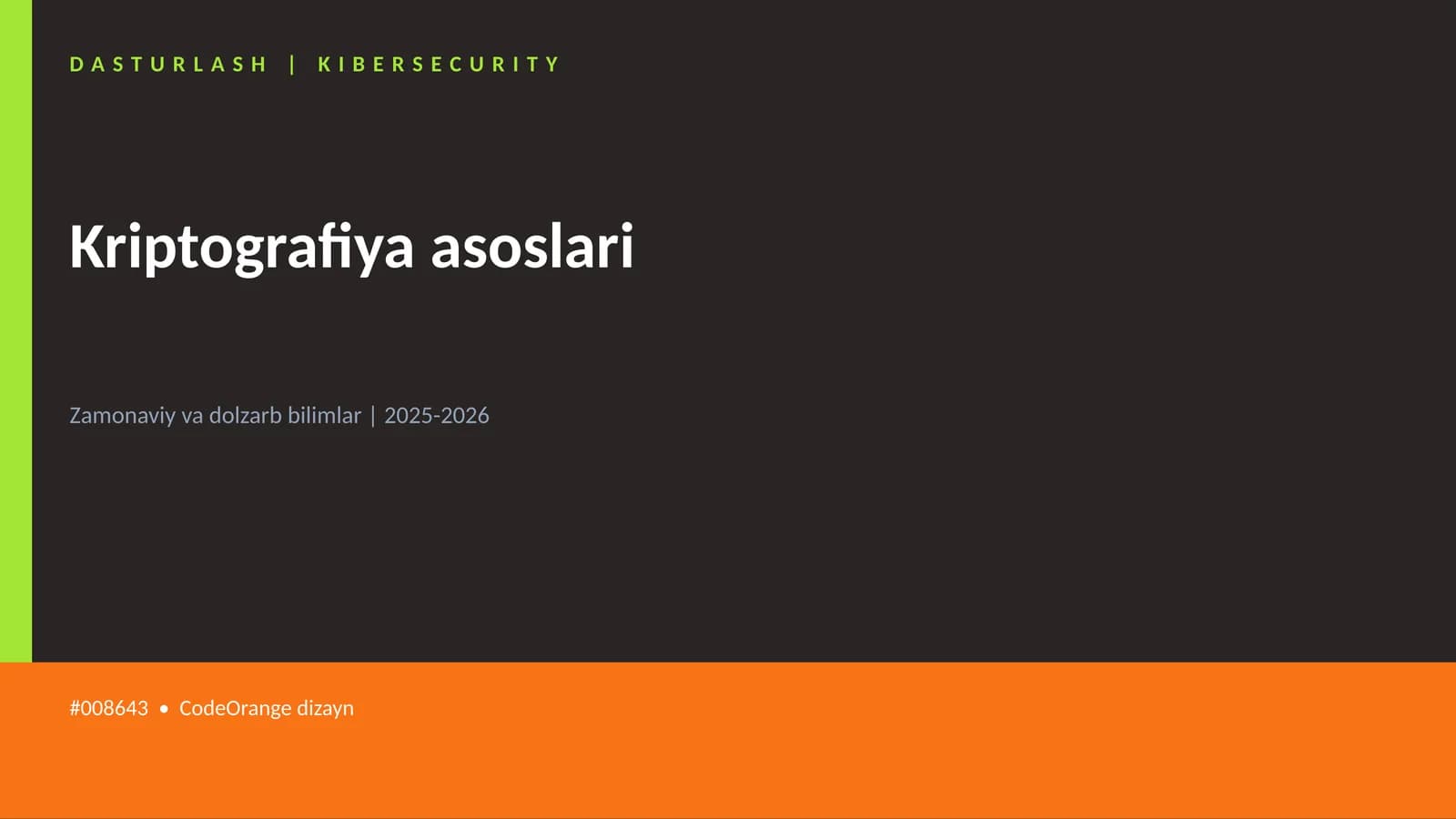 Kriptografiya asoslari