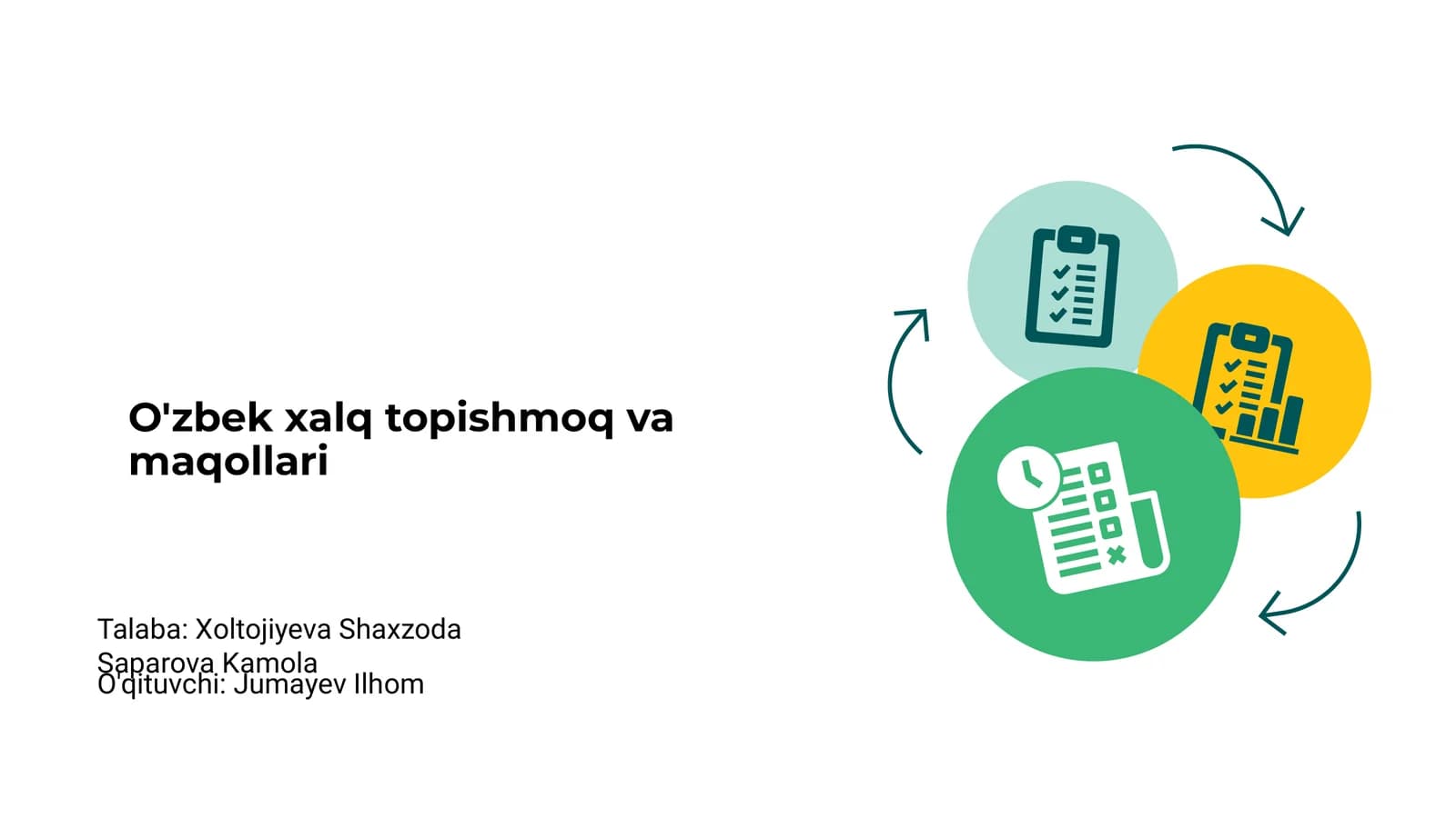 O'zbek xalq topishmoq va maqollari
