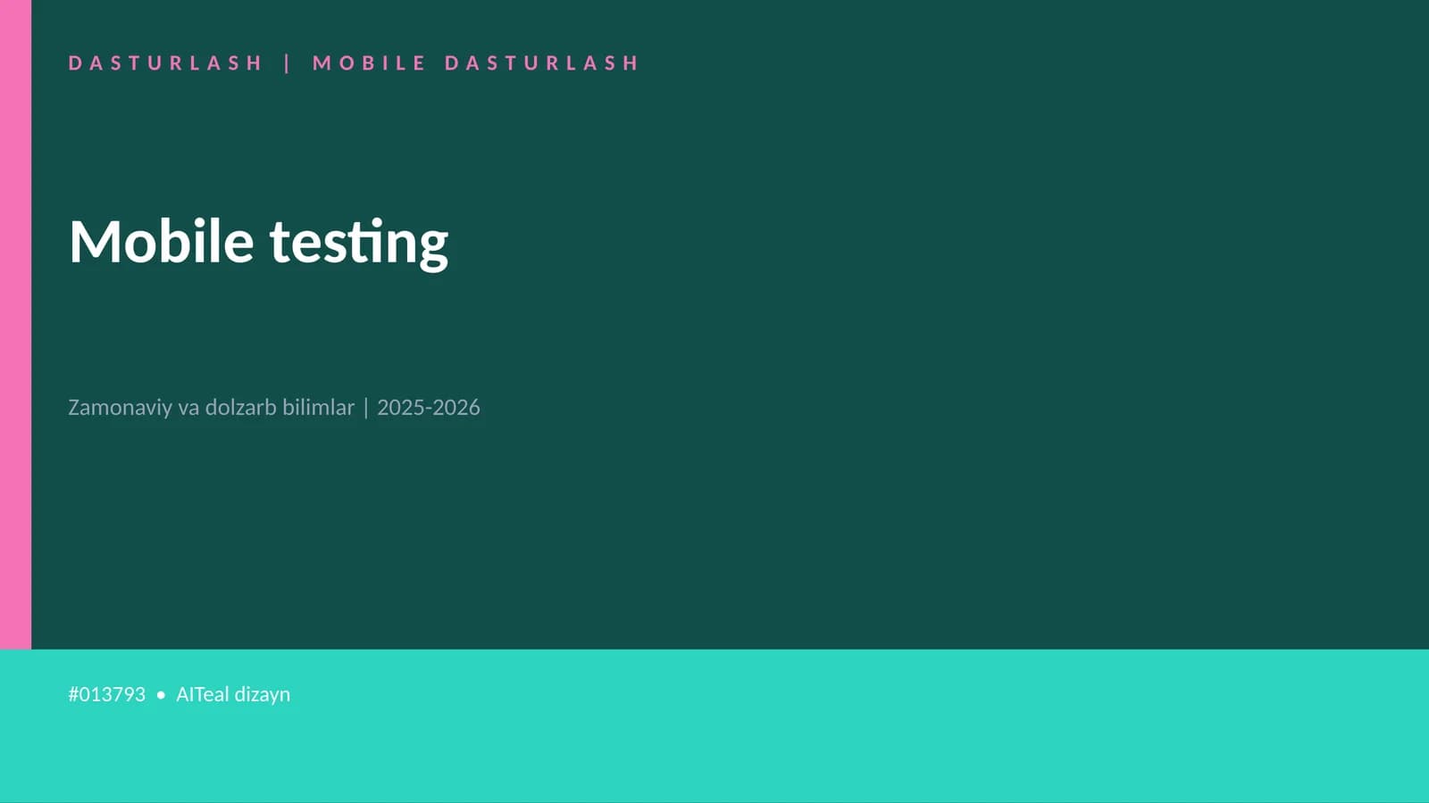 Mobile testing