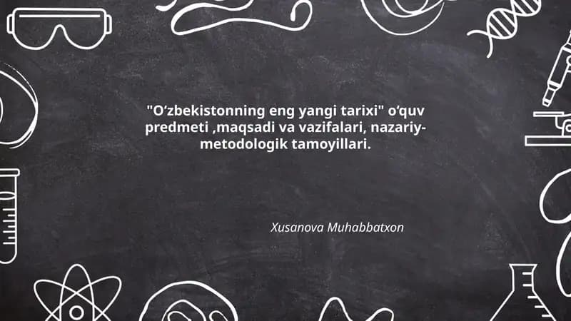 O‘zbekistonning eng yangi tarixi