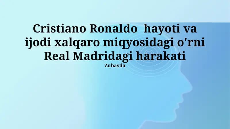 Ronaldo hayoti va ijodi