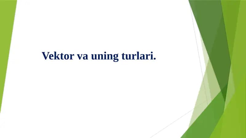Vektorlar