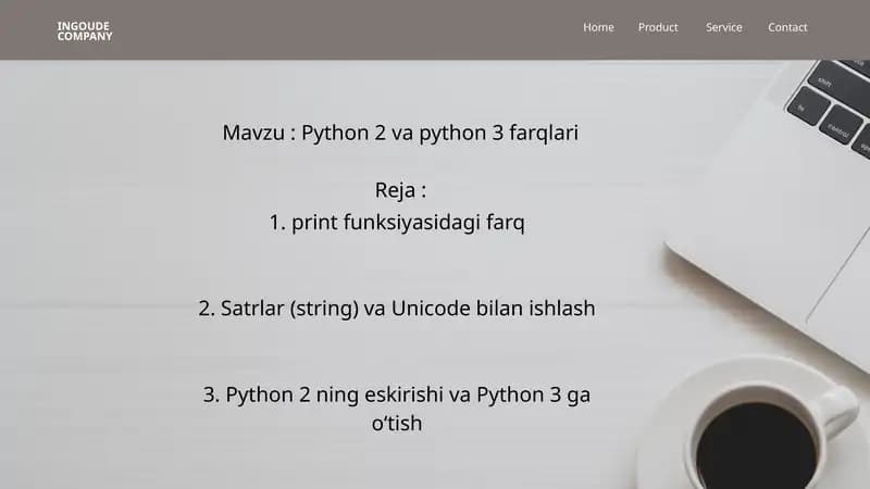 Python 2 va python 3 farqlari