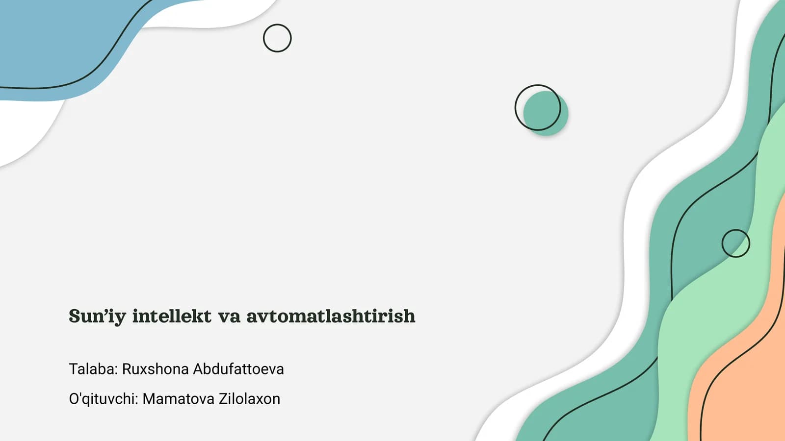 Sun’iy intellekt va avtomatlashtirish
