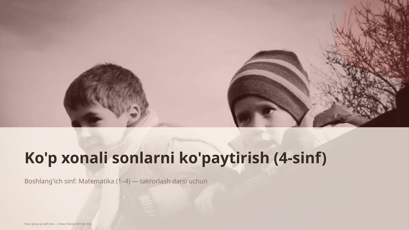 Ko'p xonali sonlarni ko'paytirish (4-sinf)
