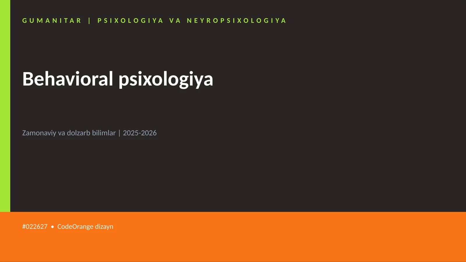 Behavioral psixologiya