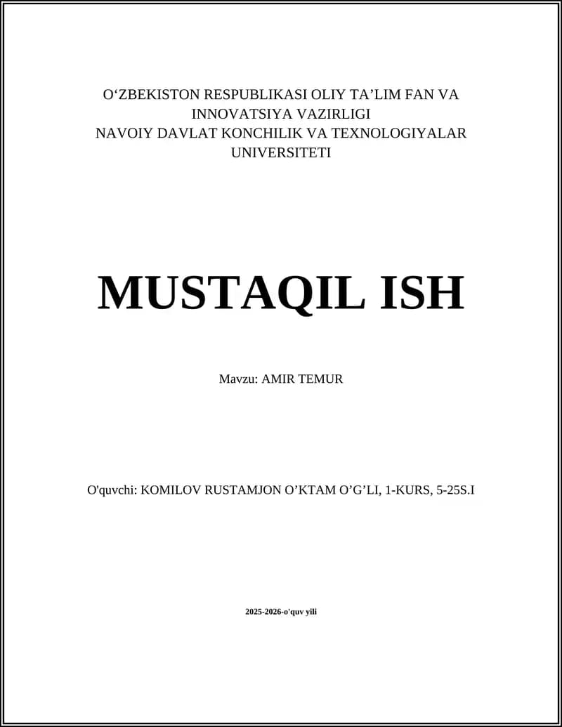AMIR TEMUR