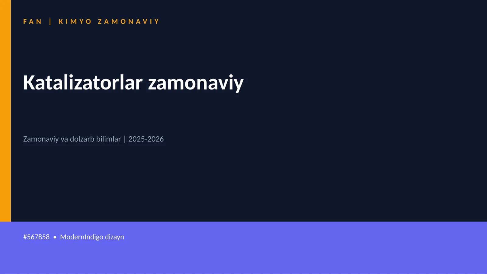 Katalizatorlar zamonaviy
