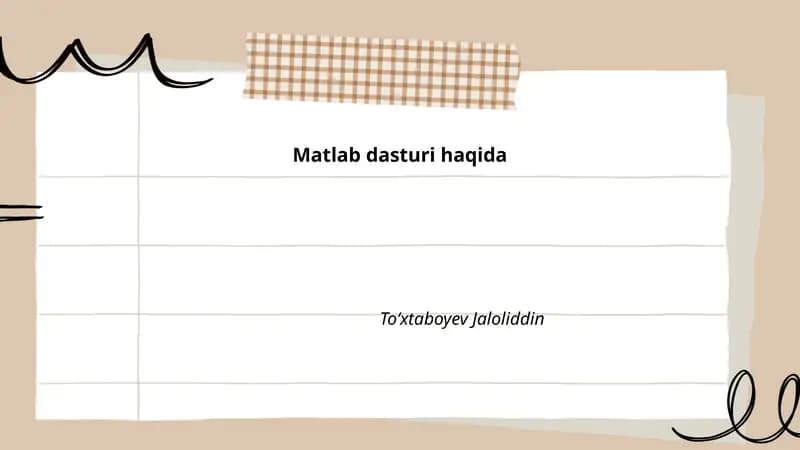 Matlab dasturi
