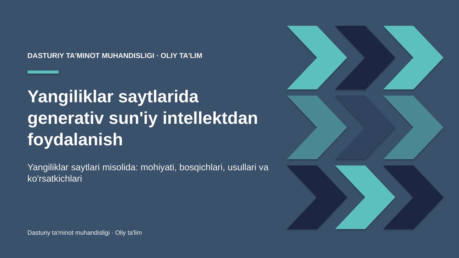 Yangiliklar saytlarida generativ sun'iy intellektdan foydalanish