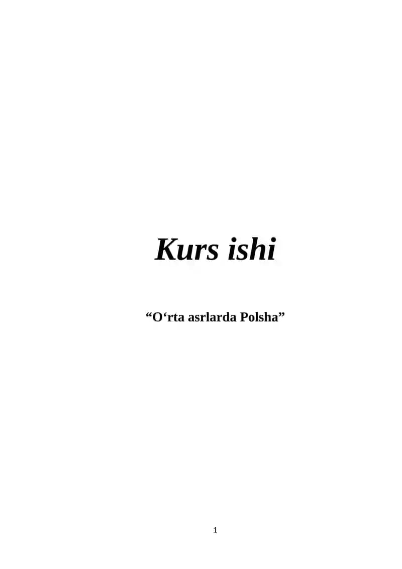 “Oʻrta asrlarda Polsha”