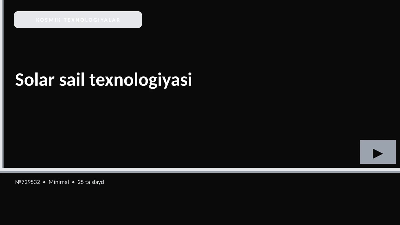 Solar sail texnologiyasi