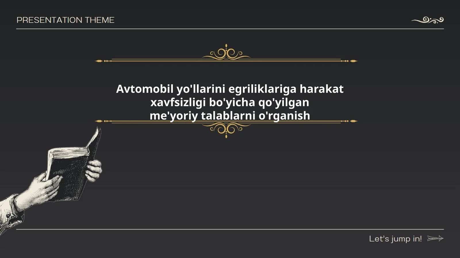 Avtomobil yo'llarini egriliklariga harakat xavfsizligi bo'yicha qo'yilgan me'yoriy talablarni o'rganish