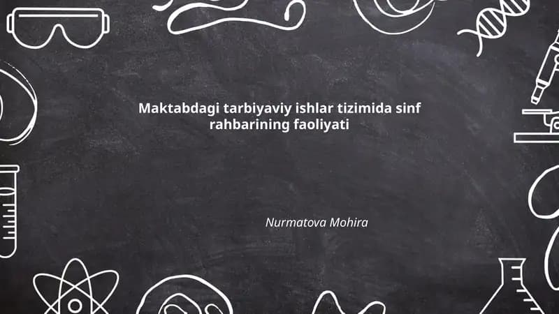Sinf Rahbarining Faoliyati