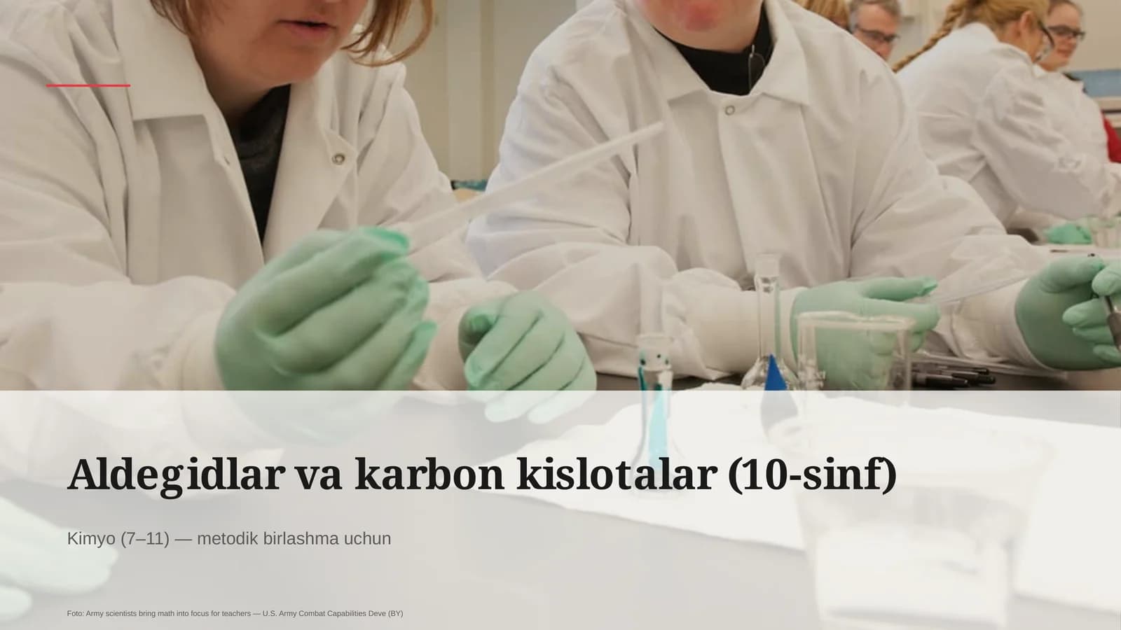 Aldegidlar va karbon kislotalar (10-sinf)