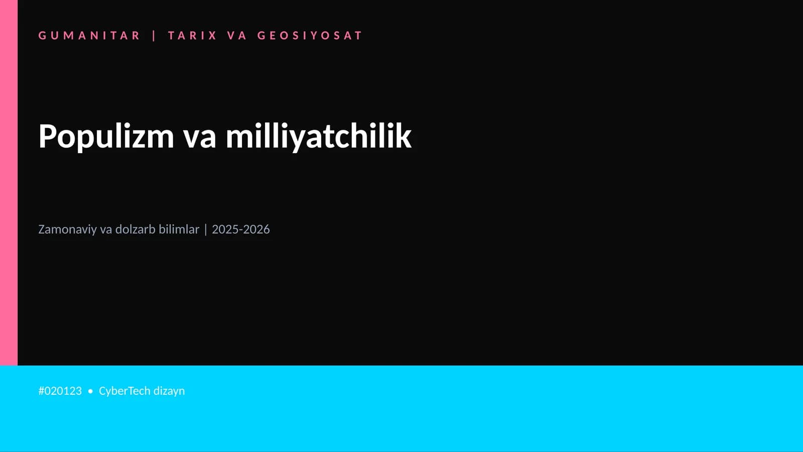 Populizm va milliyatchilik