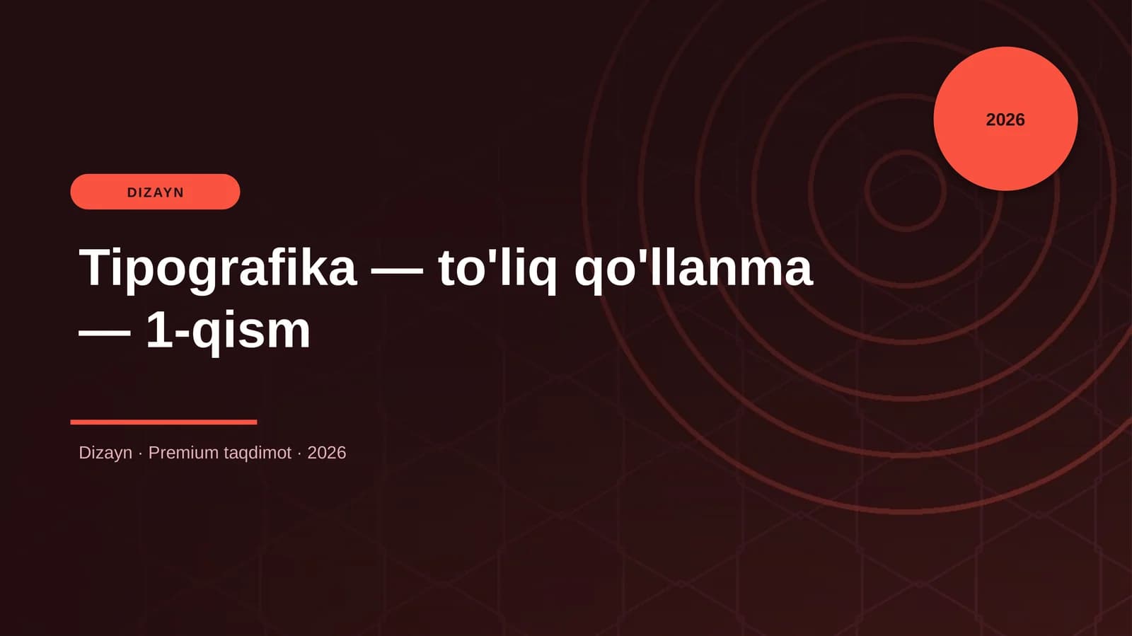 Tipografika — to'liq qo'llanma — 1-qism