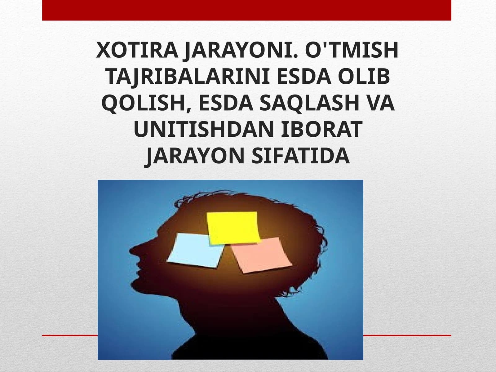 XOTIRA JARAYONI