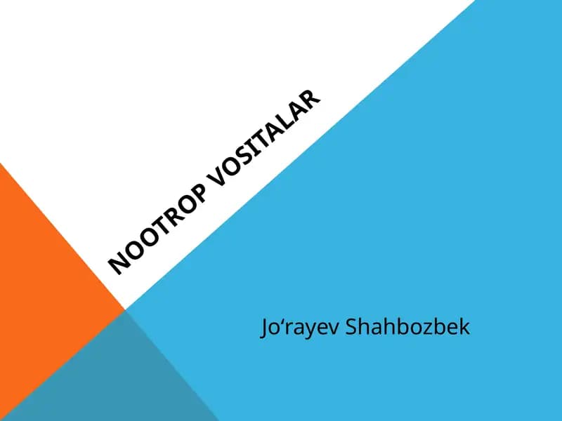 NOOTROP VOSITALAR