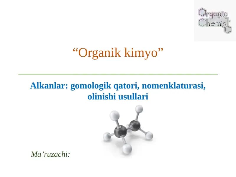 Organik kimyo