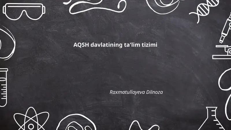 AQSH davlatining taʼlim tizimi