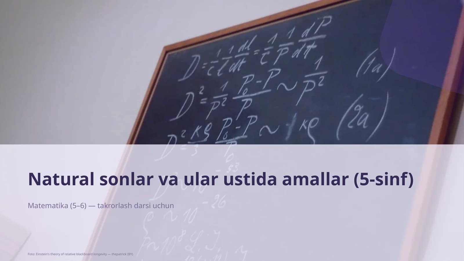 Natural sonlar va ular ustida amallar (5-sinf)
