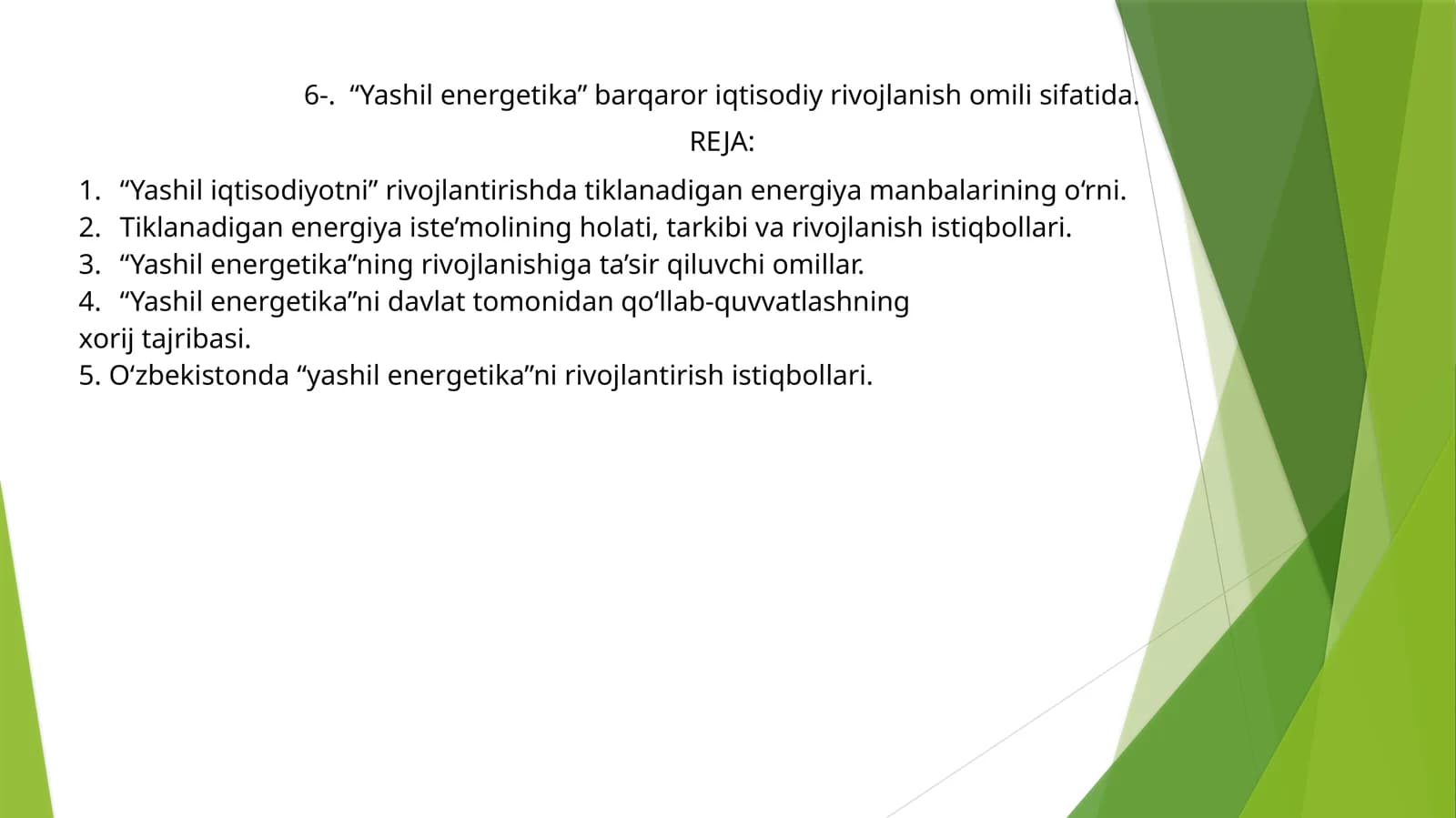 Yashil energetika