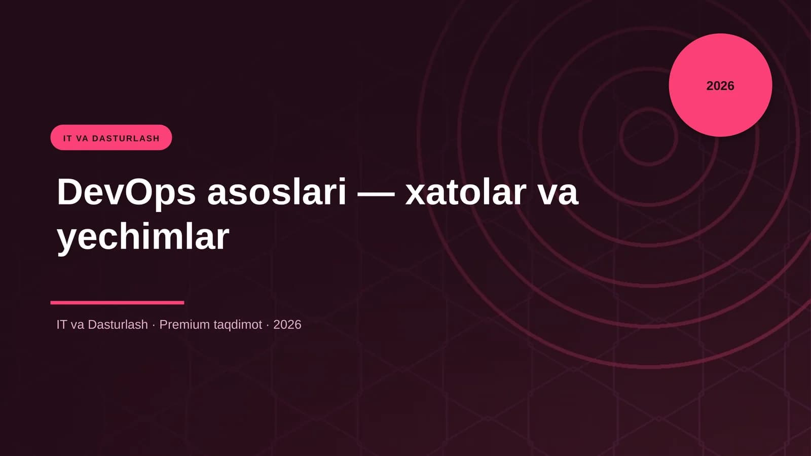 DevOps asoslari — xatolar va yechimlar