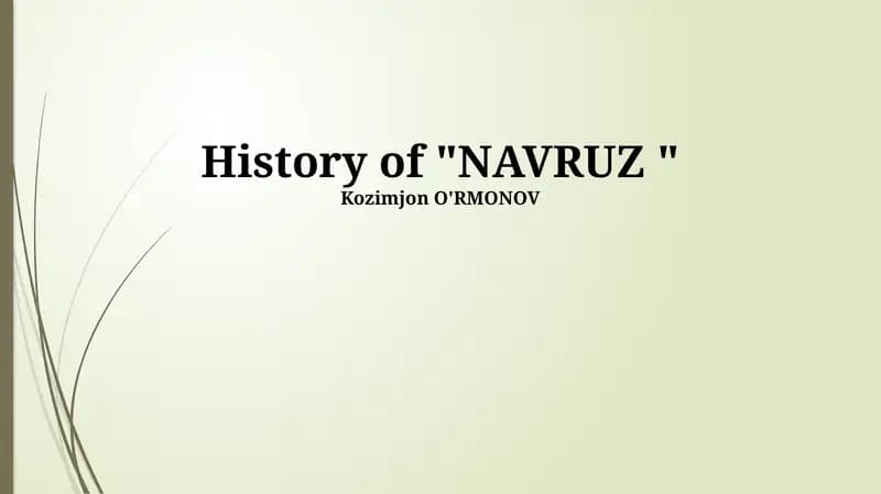 History of "NAVRUZ"