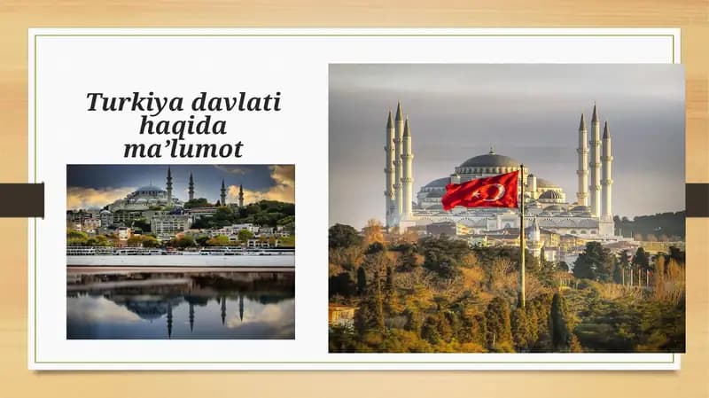 Turkiya Davlati Haqida Ma’lumot