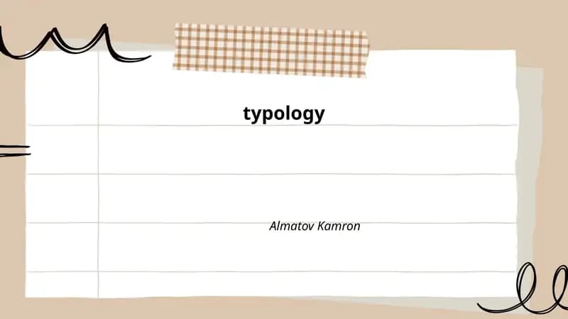Typology in Linguistics