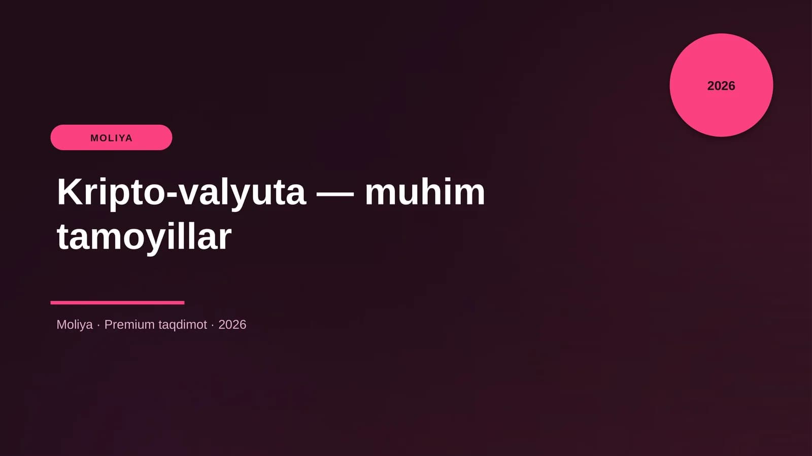 Kripto-valyuta — muhim tamoyillar