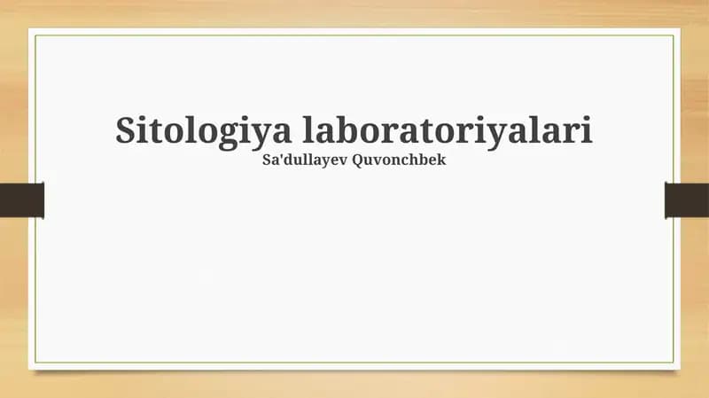 Sitologiya laboratoriyalari