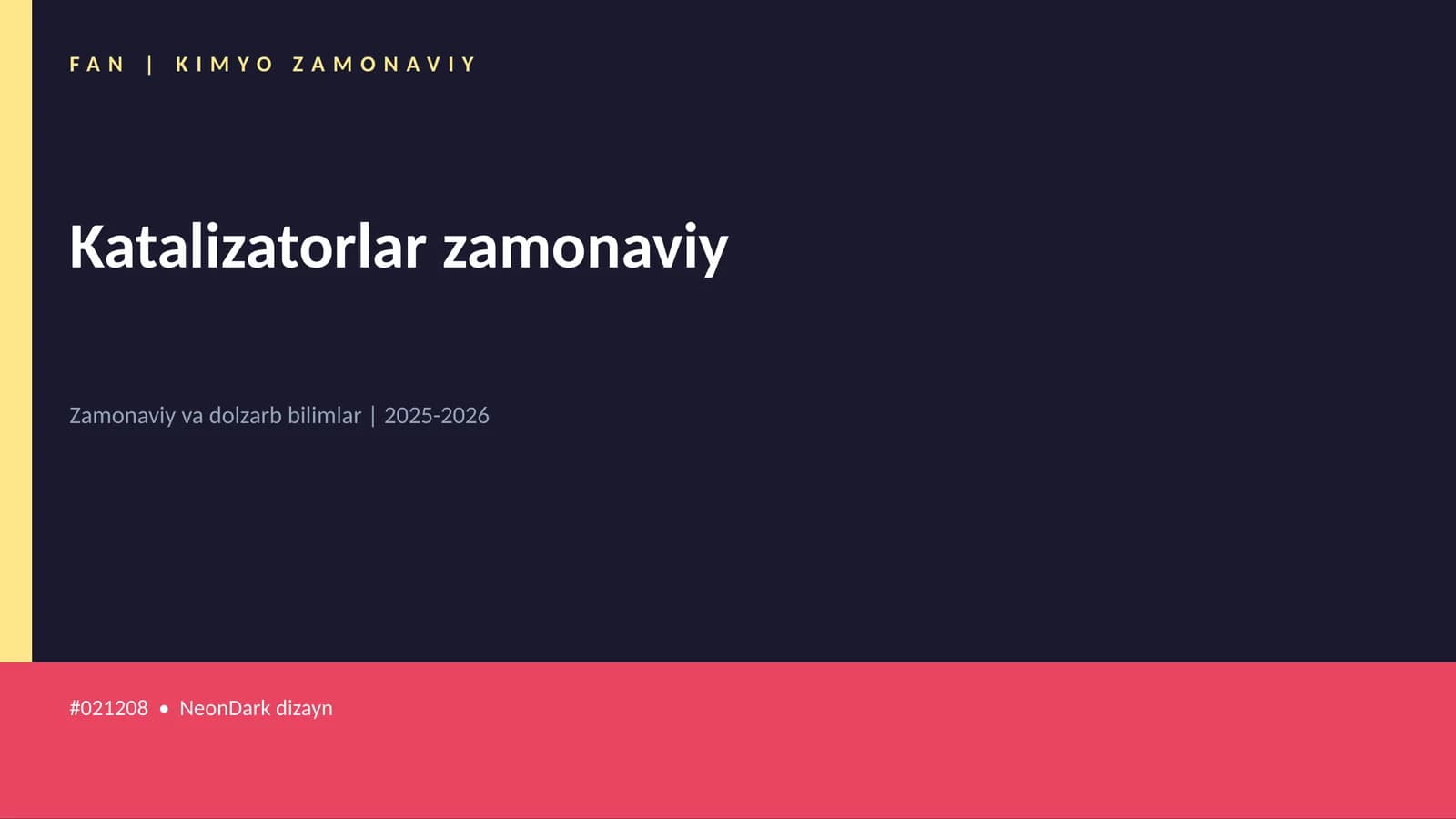 KIMYO ZAMONAVIY