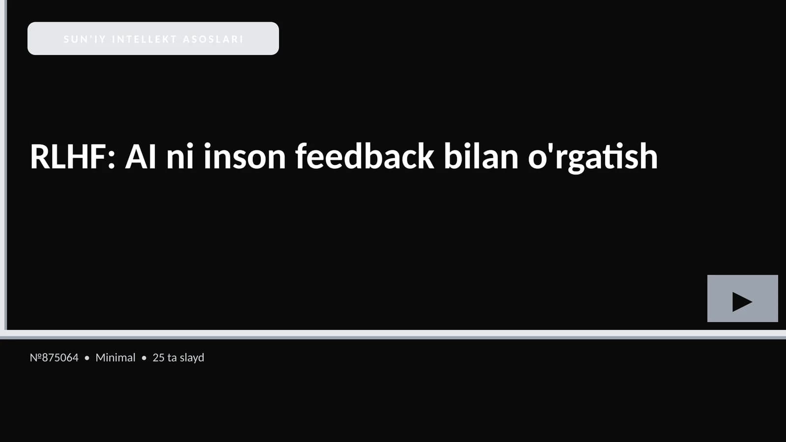 SUN'IY INTELLEKT ASOSLARI