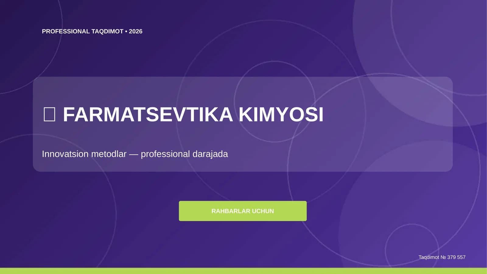FARMATSEVTIKA KIMYOSI