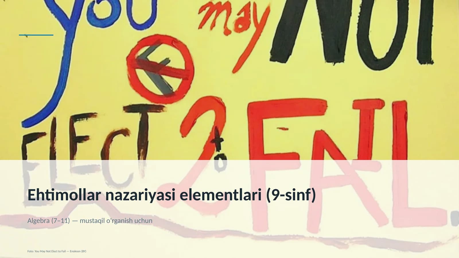 Ehtimollar nazariyasi elementlari (9-sinf)