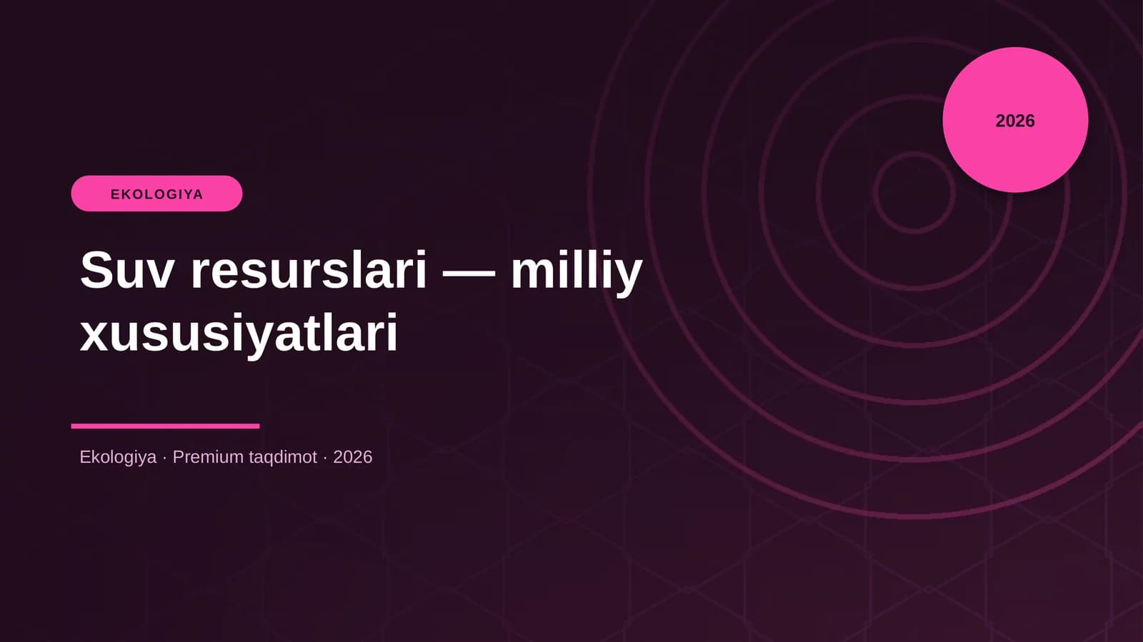 Suv resurslari — milliy xususiyatlari