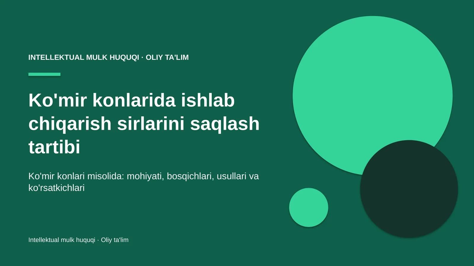 Ko'mir konlarida ishlab chiqarish sirlarini saqlash tartibi