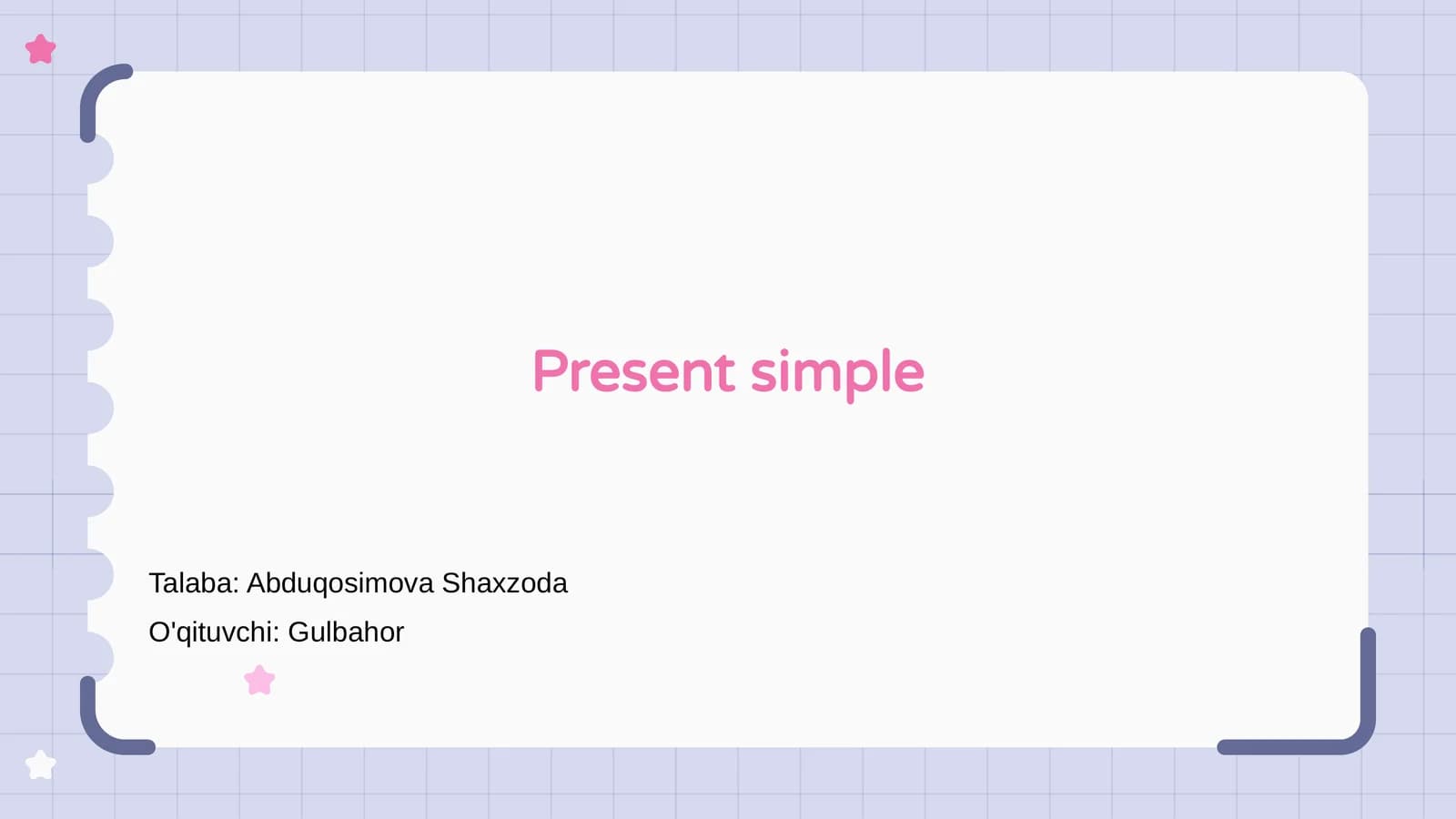 Present simple