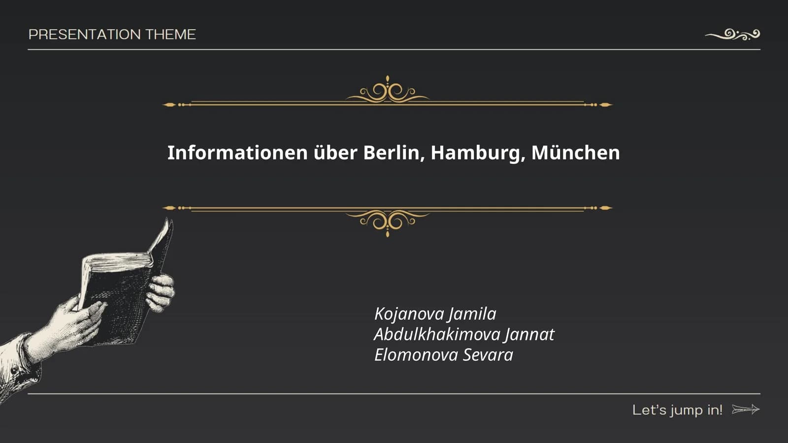 Informationen über Berlin, Hamburg, München