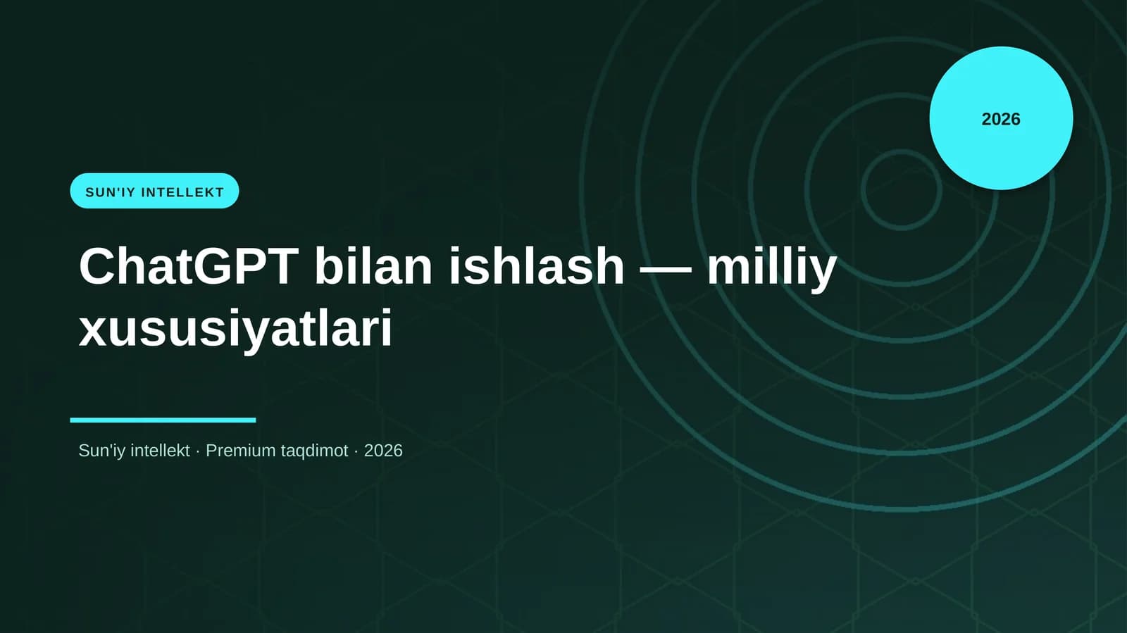 ChatGPT bilan ishlash — milliy xususiyatlari