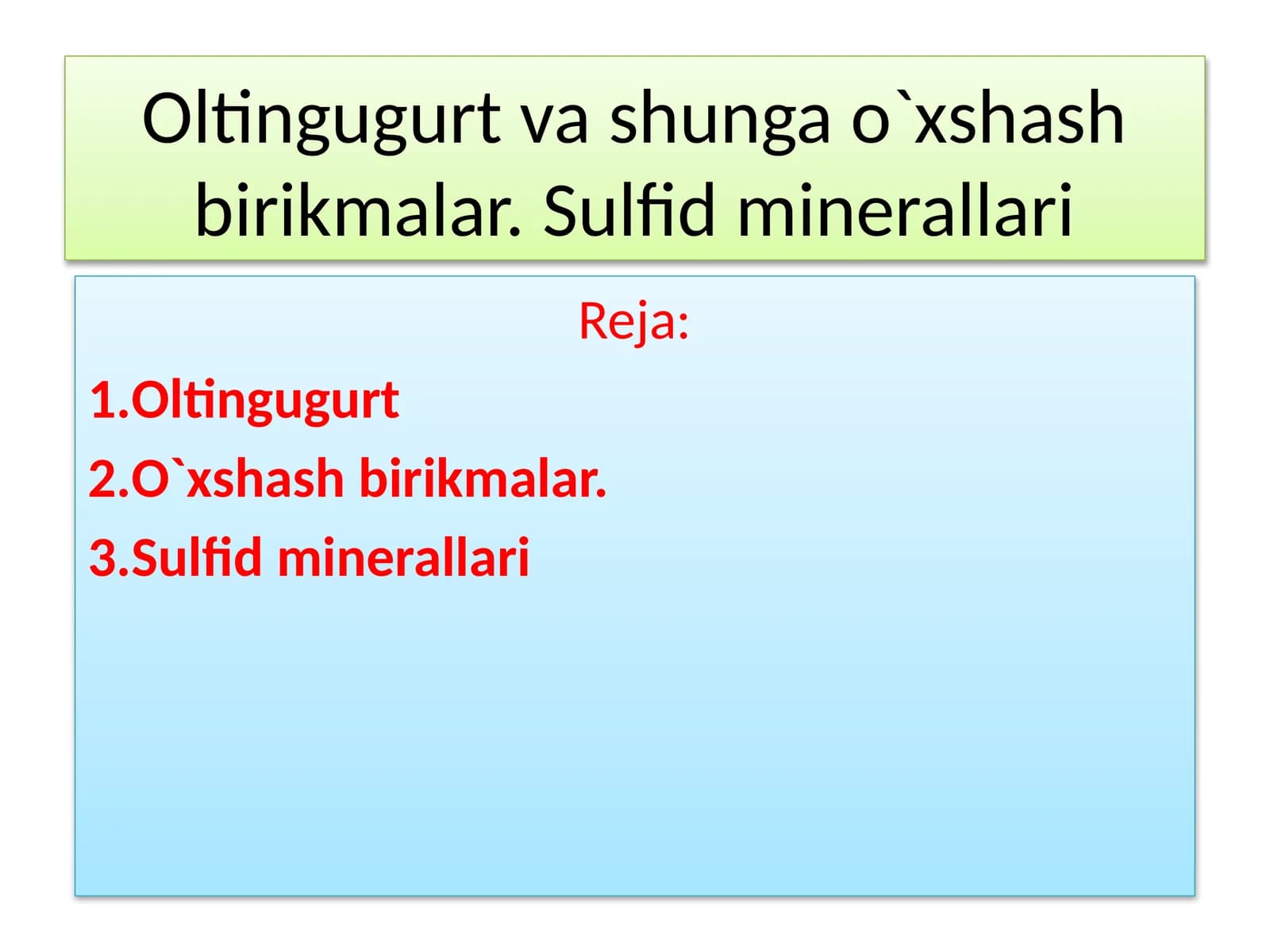 Sulfidminerallari