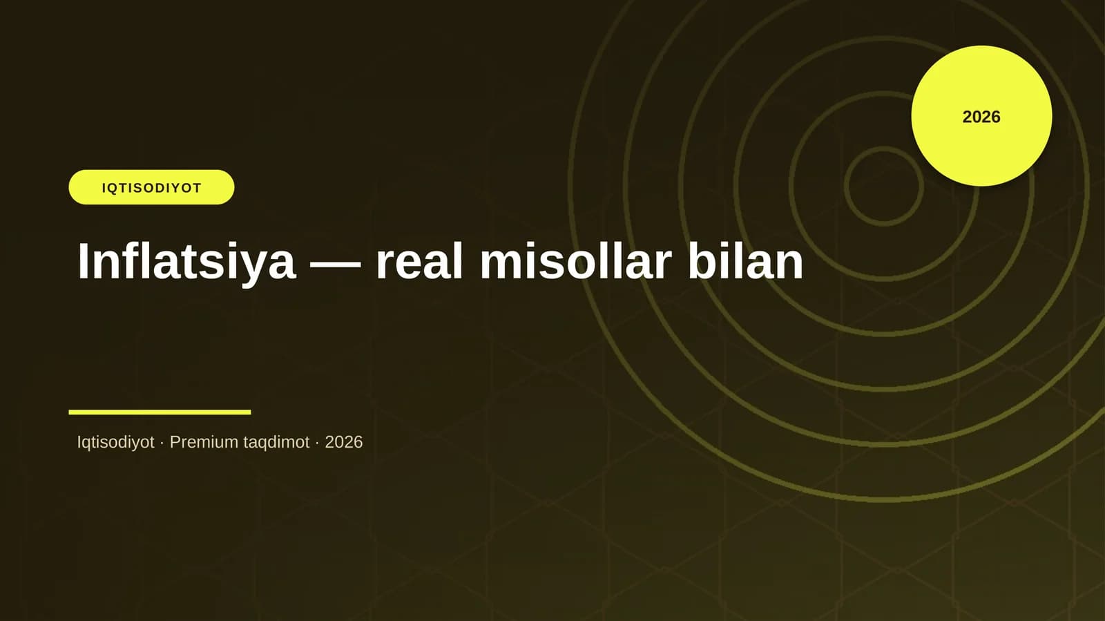 Inflatsiya — real misollar bilan