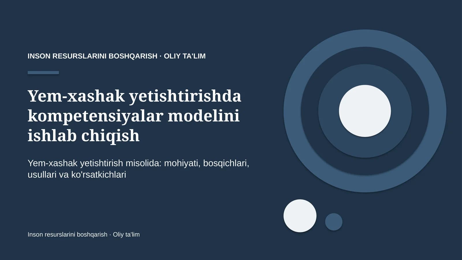 Yem-xashak yetishtirishda kompetensiyalar modelini ishlab chiqish