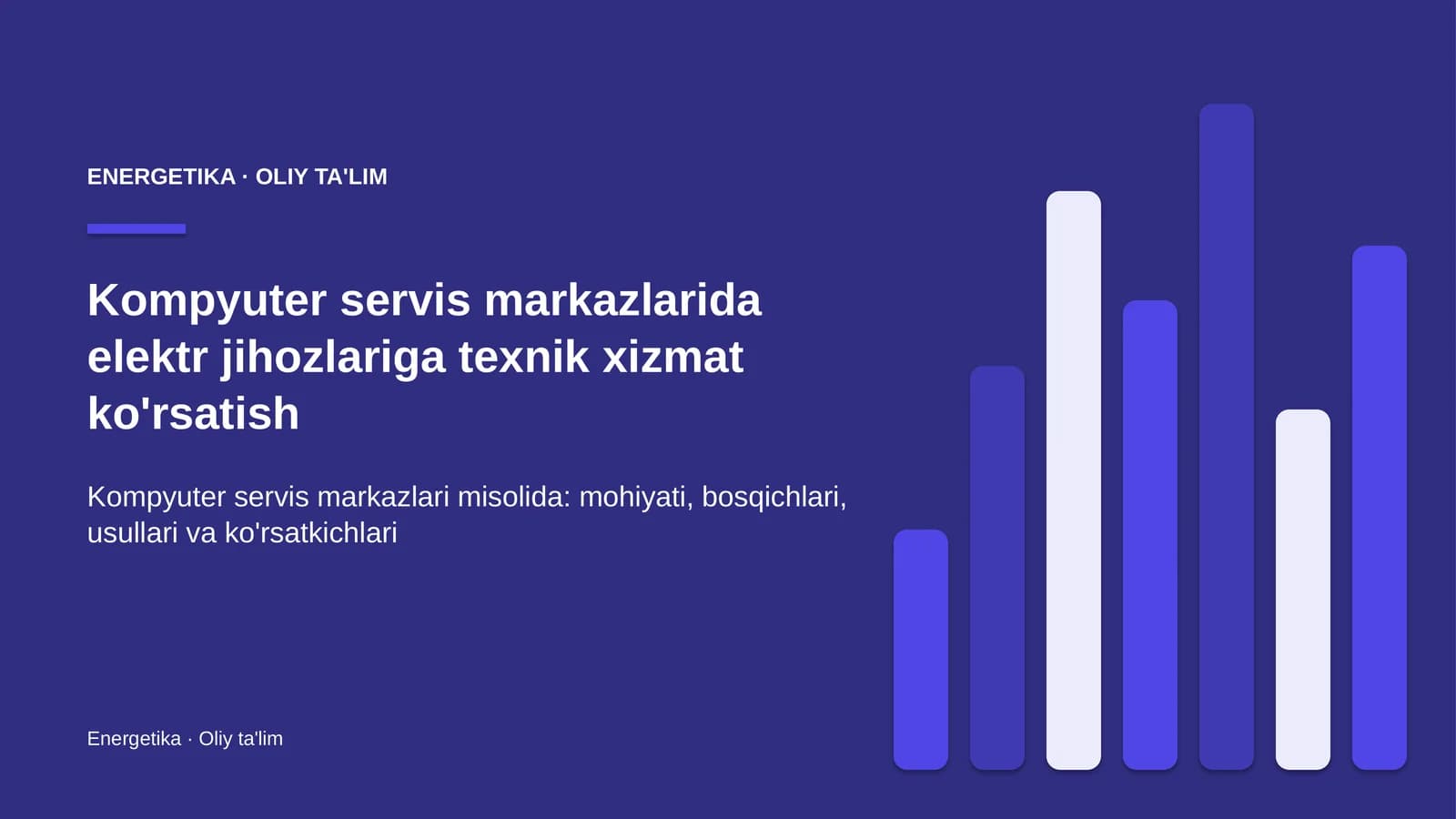 Kompyuter servis markazlarida elektr jihozlariga texnik xizmat ko'rsatish