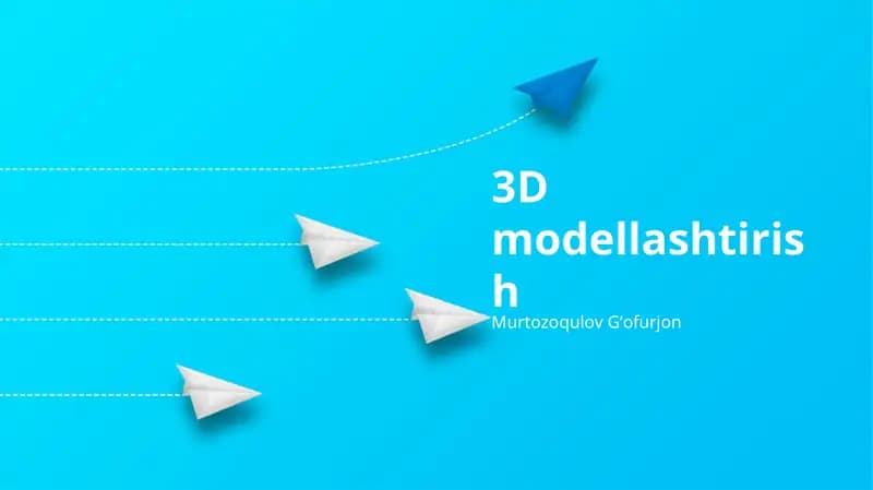 3D Modellashtirish
