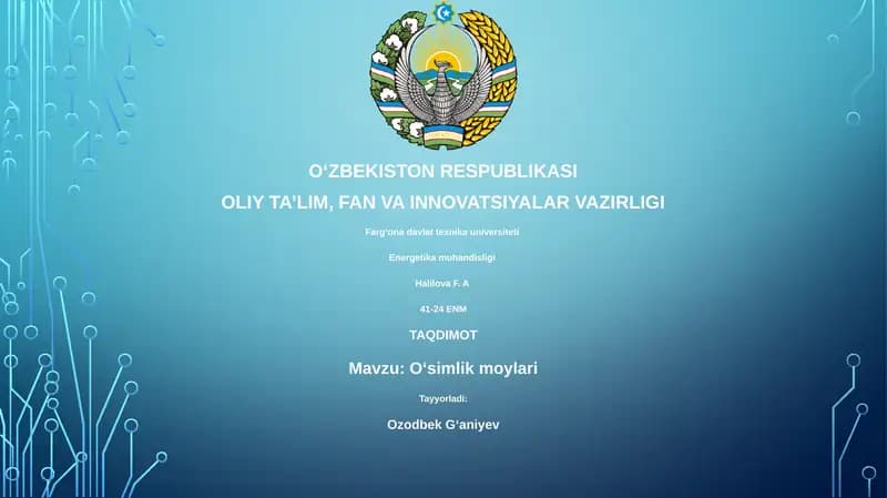 O‘simlik moylari
