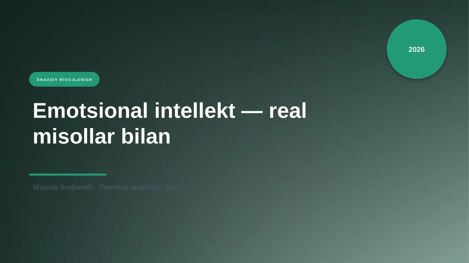 Emotsional intellekt — real misollar bilan