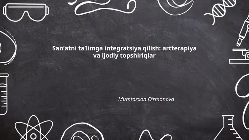 Sanʼat terapiyasi nazariyasi va taʼlimda qoʻllanilishi